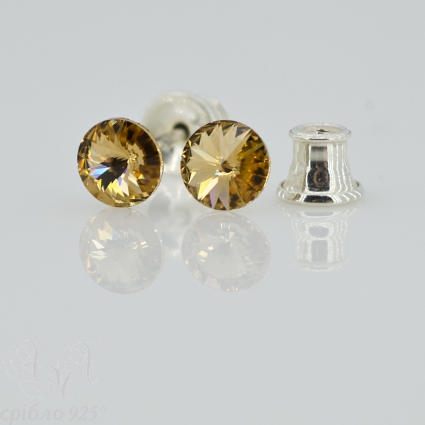 Пусети 1122 5.5мм Light Topaz Срібло 925 проби