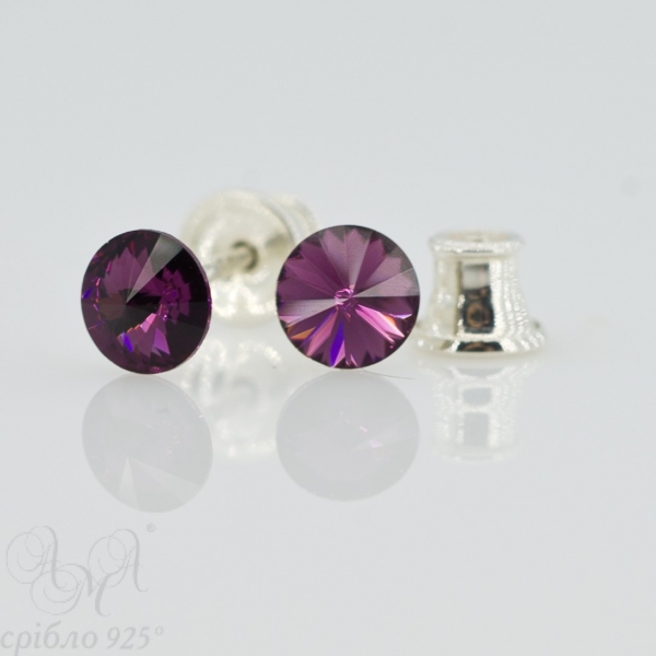 Пусети 1122 5.5мм Amethyst Срібло 925 проби