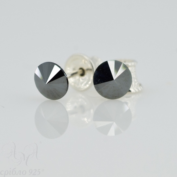 Пусет 1122 5.5мм Hematite Срібло 925 проби