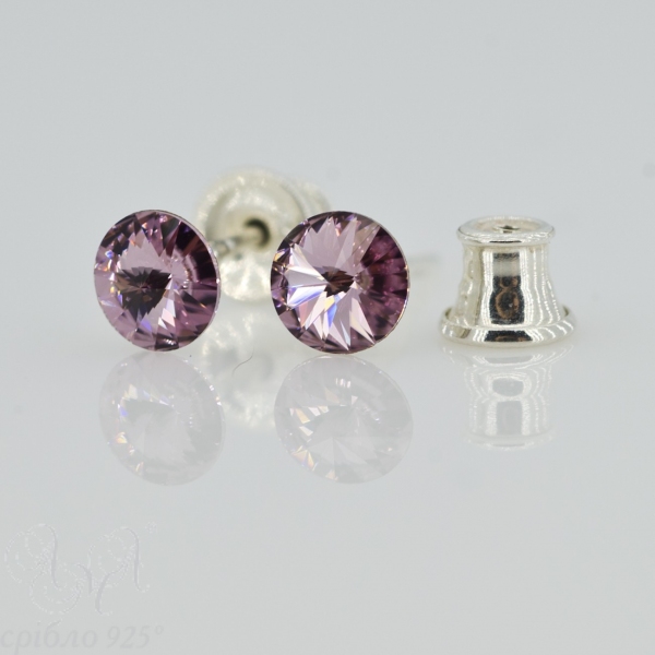Пусети 1122 5.5мм Light Amethyst Срібло 925 проби
