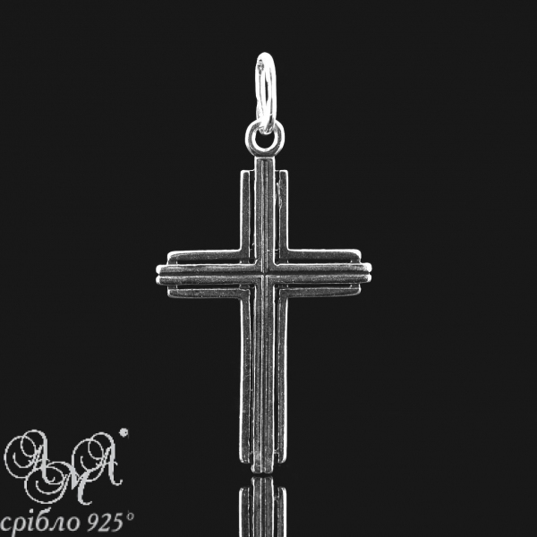 Крестик (84183ч) серебро 925 пробы