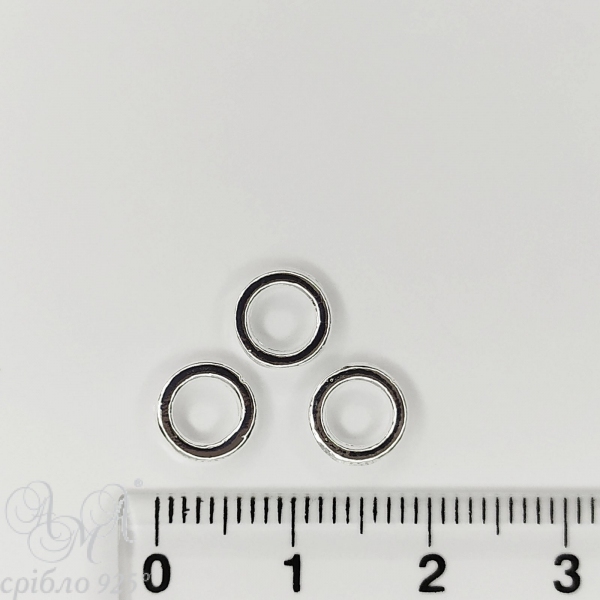Колечка ( 7.0х5.0х1.5) запаяні чорнені срібло 925 проби
